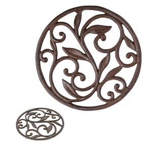 Dessous de plat en fonte bleu pâle La conception de tourbillon élégante du dessous de plat sera fantastique à côté de votre cuisinière ou de placer des casseroles chaudes - Product Image 6