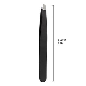 Pinzas Profesionales de Acero Inoxidable con Punta Curva Inclinada para Cejas y Pestañas con Eliminación Precisa de Pelos Faciales - Product Image 5