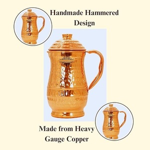 Pichet en laiton Style Royal pour servir de l'eau potable décor à la maison boisson et vaisselle or 1060 Ml Antique cruche cadeau article - Product Image 4