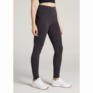 กางเกงเลกกิ้งกีฬาของผู้หญิงสำหรับผู้ใหญ่กางเกงเอวกลางลายสีพื้นพิมพ์โลโก้ตามสั่ง - Product Image 2