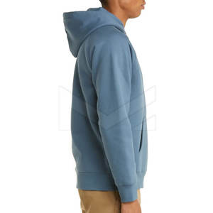 Sweat à capuche pour homme couleur unie au prix de gros avec nom de marque personnalisé - Product Image 3