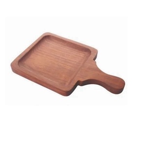 Plateau de service en bois de forme carrée pour restaurant et hôtel, assiette de service en bois de mangue faite à la main de taille personnalisée à vendre - Product Image 2