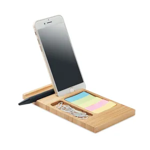 Support de téléphone en bambou durable TREVIS pour merchandising de bureau - Product Image 4