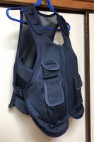 Gilet tactique d'entraînement de sécurité à 6 poches pour garçons, sangle détachable, col en V, denim, style japonais, dégagement rapide, utilisation en extérieur