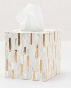 Vente en gros à bas prix de couverture de boîte à mouchoirs en nacre avec design de forme carrée support de boîte à mouchoirs en tissu incrusté de luxe fabriqué au Vietnam - Product Image 3