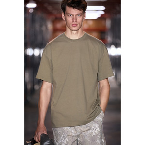 GRIMELANGE เสื้อยืดคอกลมผ้าฝ้ายออร์แกนิก 100% สำหรับผู้ชาย ทรงสวมใส่สบาย เนื้อผ้าหนา - Product Image 3