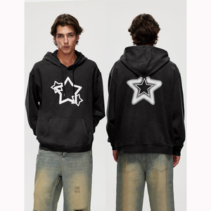 Sweat-shirts unisexes OEM pour femmes et hommes, sweat-shirts surdimensionnés à étoiles Y2k, sweat-shirts délavés à l'acide, sweat-shirts graphiques vintage, streetwear pour couples - Product Image 1