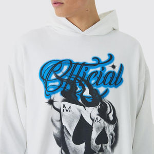 Sweats à capuche décontractés de luxe pour hommes, logo personnalisé, impression numérique, poids lourd 100% coton pour l'hiver - Product Image 4