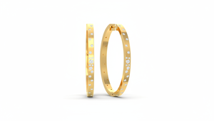 Pendientes de Oro de 14K con Diamantes Naturales Engastados para Mujer - Product Image 3