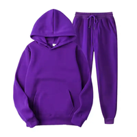 Ensemble de jogging personnalisé pour hommes et femmes, sweat-shirt en molleton rose, pantalon de jogging assorti, ensemble de sport streetwear, fabrication directe d'usine Sialkot