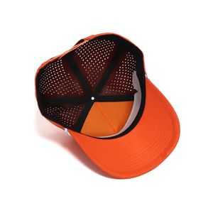 Casquette de golf à séchage rapide, prix usine, avec cordon, bande anti-transpiration, trous découpés au laser, logo personnalisé en patch de caoutchouc - Product Image 5