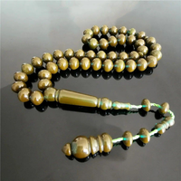 Tasbih de cuentas de resina ecológicas hechas a mano, clásico para uso espiritual y religioso, arte islámico.