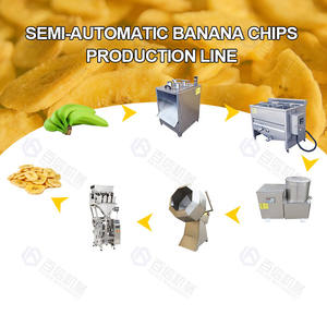 Ligne de production automatique de chips de plantain et de banane, friteuse à capacité personnalisable, en acier inoxydable, entièrement automatique, multi-carburant - Product Image 2