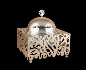 Arabic Cutting Design Metal <b>Food</b> <b>Warmer</b> Shiny Polished Handmade Designer Casserole High Quality Fancy Metal Hotpot - Product Image 1