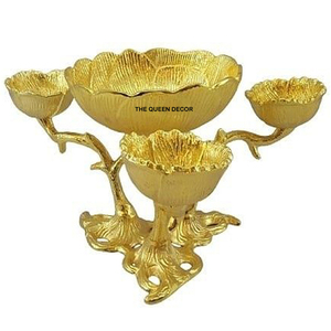 Bol de service pour la cuisine, les hôtels, les restaurants et la décoration intérieure, en aluminium corail plaqué or, design intérieur et extérieur - Product Image 2