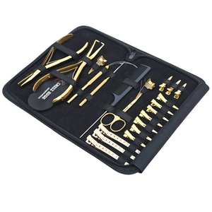 Kit d'application professionnel pour extensions capillaires de salon, outil de retrait de micro-perles, pince à perles plates, crochet de tirage et anneau de séparation pour tresses - Product Image 1