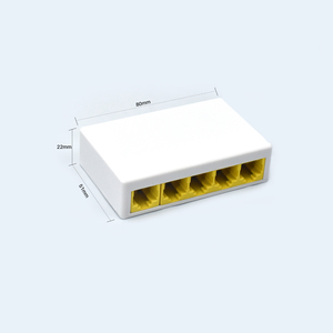 Hiệu suất cao 5-Port nhanh Ethernet chuyển đổi mini Kim Loại cắm chơi RJ45 <span class=keywords><strong>Hub</strong></span> 10/100/Mbps đáng tin cậy mạng chuyển đổi cho Nhà Kinh Doanh - Product Image 2