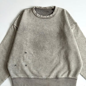 Sudadera de cuello redondo personalizada para mujer, sudadera lavada de cuello redondo de primera calidad, sudadera elegante lisa - Product Image 2