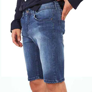 Customizable Vintage Denim <b>Shorts</b> for <b>Men</b> 100% Cotton Solid Pattern Casual <b>Baggy</b> Washed Jeans - Product Image 5