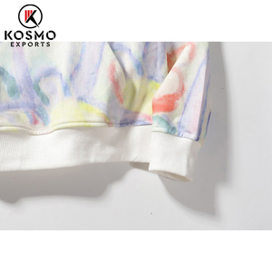 Tie Dye Design personnalisé unisexe 100% coton sweat à capuche en polaire française lourde avec cordon de serrage de grande taille - Product Image 4