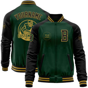 Veste universitaire en laine d'hiver personnalisée pour hommes, design de bombardier de basket-ball, logo avant du collège - Product Image 3