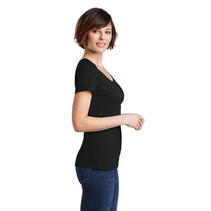 Camiseta transpirable de manga corta con cuello redondo de algodón 100% para mujer - Product Image 6