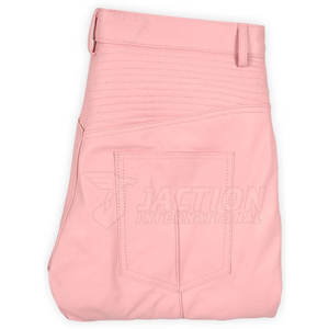 Pantalon en cuir décontracté à taille moyenne pour hommes Pantalon en cuir de haute qualité avec impression de logo personnalisé Meilleur prix pour la vente en gros - Product Image 3