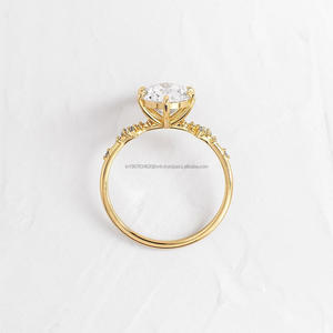 Arin /18K/14K ทองพร้อมใบรับรอง GIA/IGI เพชรธรรมชาติทันสมัยหรือออกแบบเองด้วยแหวนเพชร MOQ ต่ำ - Product Image 4