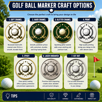 Nouvel accessoire de golf en alliage de zinc : niveau à bulle, lecteur de putter, marqueur de position de balle double face pour pente verte, modèle 2026 en stock