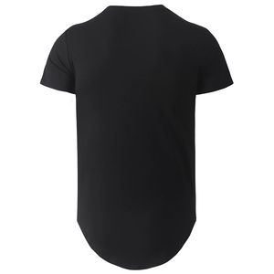 เสื้อยืดแขนสั้นฮิปฮอปทรงโค้งต่ำสำหรับชายเสื้อดีไซน์ผ้าโพลีเอสเตอร์/ ผ้าฝ้ายลำลอง - Product Image 2