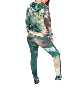 Customized Women's <b>Tie</b> <b>Dye</b> Tracksuit for Jogging Training Breathable Quick Dry High Quality Comfortable Casual Style - Product Image 5
