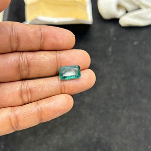 Zambia Green Emerald Cut Swat Emerald, 100% Natural Earth Mined Gemstone. - Product Image 3