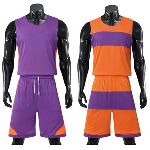 ชุดเครื่องแบบบาสเก็ตบอลผ้าโพลีเอสเตอร์สำหรับทั้งชายและหญิงเสื้อพิมพ์ลายแบบระเหิดแห้งเร็วงานตามสั่ง - Product Image 1