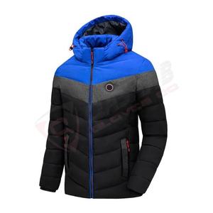 Men's Waterproof Patchwork-Designed Reversible-Puffer Jacket Winter Bubbled-Fabric Hooded Jacket New Condition Outdoor-Ready - Product Image 5