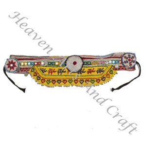 Ceinture vintage perle de danse du ventre ceinture traditionnelle afghane Kuchi Tribal BB028 Old Banjara Real Vintage Handmade Beaded Belts - Product Image 6