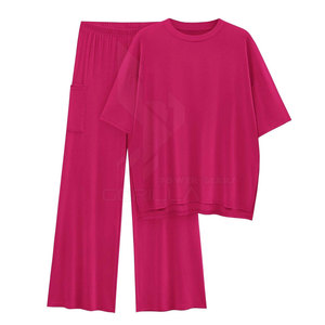 Conjunto Deportivo Ligero de Verano para Mujer, 100% Algodón, Diseño Sólido, Transpirable, Ecológico, de 2 Piezas, para Entrenamientos - Product Image 1