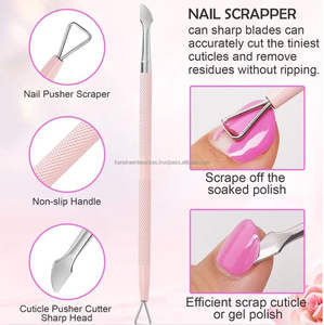 Empujador de Cutículas Rosa de Doble Cara con Forma de Cuchara, Removedor de Acero Inoxidable de Doble Punta, Herramienta de Manicura y Pedicura, Logotipo Personalizado 2026 - Product Image 2