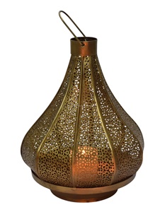 โคมไฟโลหะตัดด้วยเลเซอร์เหล็กแบบแฮนด์เมดสไตล์โมร็อกโกที่วางเสาในร่ม/กลางแจ้งตกแต่งบ้านสำหรับคริสต์มาสอีสเตอร์ - Product Image 4