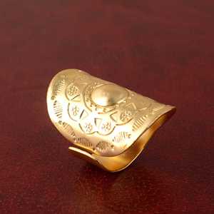 Latest Design Boho Pattern Band Tribal Brass <b>Rings</b> for Women 18K Gold Plated Ethnic <b>Statement</b> Wide <b>Ring</b> for Wholesale OEM ODM - Product Image 6