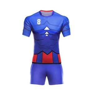 ชุดเสื้อเจอร์ซีย์รักบี้พิมพ์ลายซับลิเมชันชุด2025กางเกงขาสั้นแขนสั้นระบายอากาศได้ดีชุดฟุตบอลส่วนตัว - Product Image 1