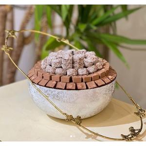 Nueva llegada atractivo cuenco de chocolate hecho de metal cuenco de aluminio dulces exhibición de postre para el accesorio de chocolate más vendido - Product Image 2