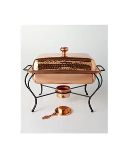 Huadison Suprimentos Do Hotel Prato De Shafing Pendure Rose Gold Chafing Dish De Lux Buffet Prato De Chafing Para Catering