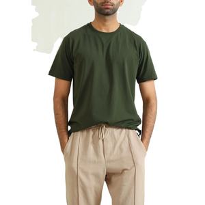 เสื้อยืดคอตตอน100% ของผู้ชายสำหรับ2025เสื้อยืดถักแบบลำลองระบายอากาศได้ดีทำเองได้ - Product Image 1