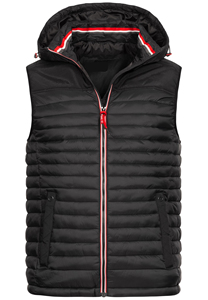 Veste d'hiver en duvet rembourrée coupe-vent sans manches fabricant de vêtements personnalisé veste matelassée bouffante pour hommes - Product Image 6