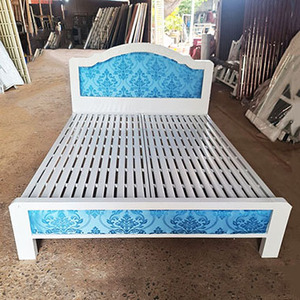 Modern European Design 2mx2m Iron Bed High Quality 40x80 <b>Square</b> Iron Frame Durable Extendable Box Spring Stable Home Warehouse - Product Image 1