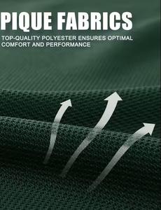 Chemise de golf pour homme avec logo personnalisé, nouveau design d'été, respirante, en toile, séchage rapide, motif uni - Product Image 5