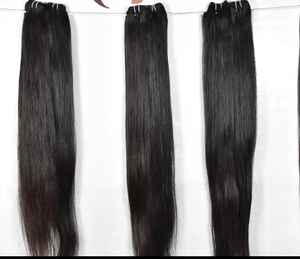 Paquetes de cabello Remy indio sin procesar Extensiones de cabello humano virgen alineado con cutícula Aspecto natural Extensiones de cabello indio al por mayor - Product Image 5