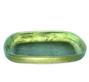 Bandeja de servicio de resina moderna hecha a mano y Plato decorativo vajilla Decoración de mesa cocina Catering usado desayuno almuerzo Cena - Product Image 2