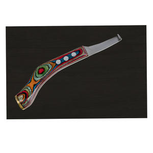Equipo de herrador profesional cuchillo para pezuña cuchillo de hoja de caída hermoso mango de madera recorte de precisión para animales pezuña - Product Image 4