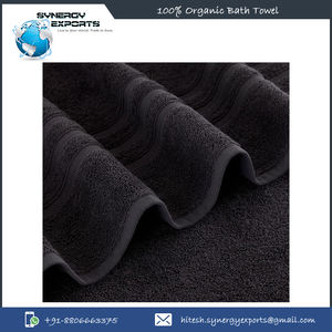 Latest Arrival Custom Made Sustainable Top Quality Quick Dry Solid Pattern 100% Organic Bath <b>Towel</b> From India - Product Image 5